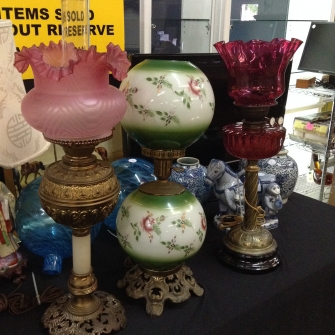 Victorian lamps from Winter Garden Estate Liquidation